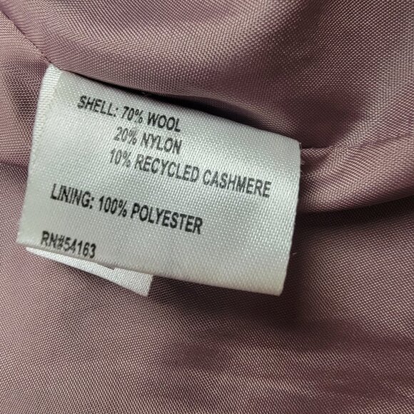 Calvin Klein Coat Womens 1X Black Pea Coat Wool Nylon Cashmere Blend - Picture 7 of 16